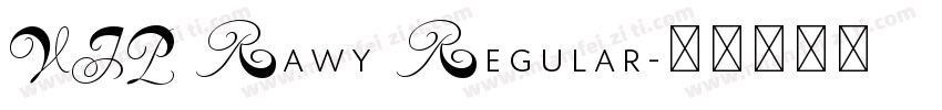VIP Rawy Regular字体转换